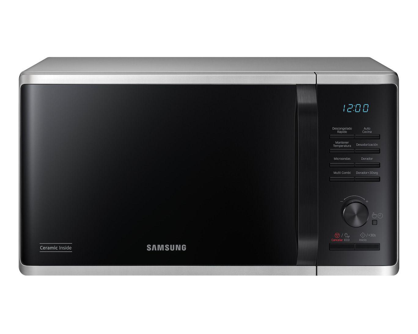 Micro-ondas Independente com Grill SAMSUNG MG23K3515AS (800 W - 1100 W - 23 l - Preto/Prateado)