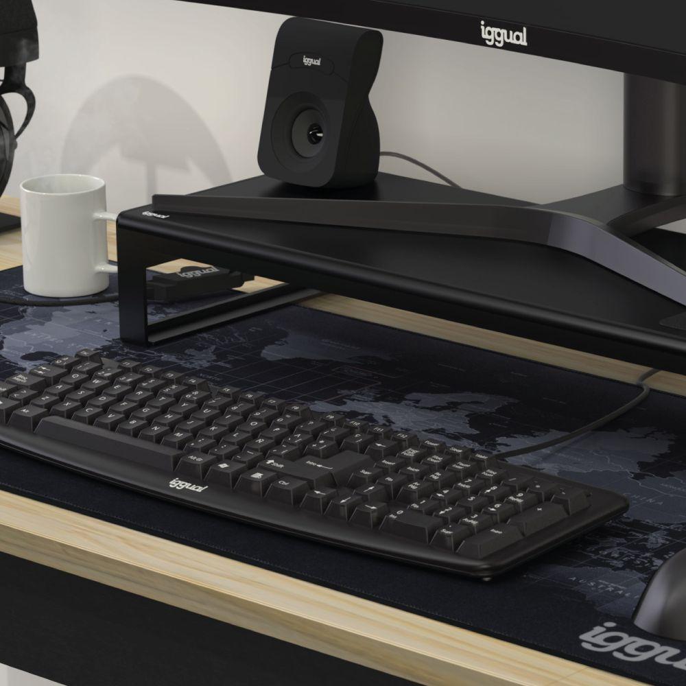 Teclado IGGUAL CK-BASIC-105T (Espanhol - Tamanho completo - USB - Preto) — miniatura 4