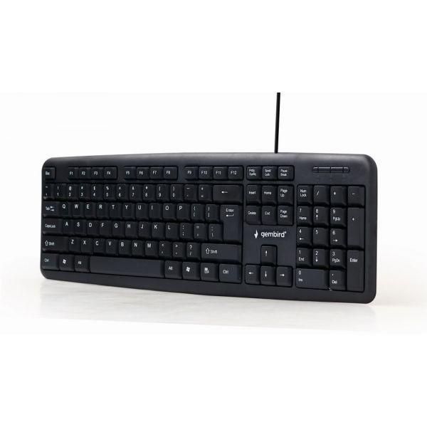 Teclado GEMBIRD KB-U-103 (Inglês - Tamanho completo - USB - Preto) — miniatura 5
