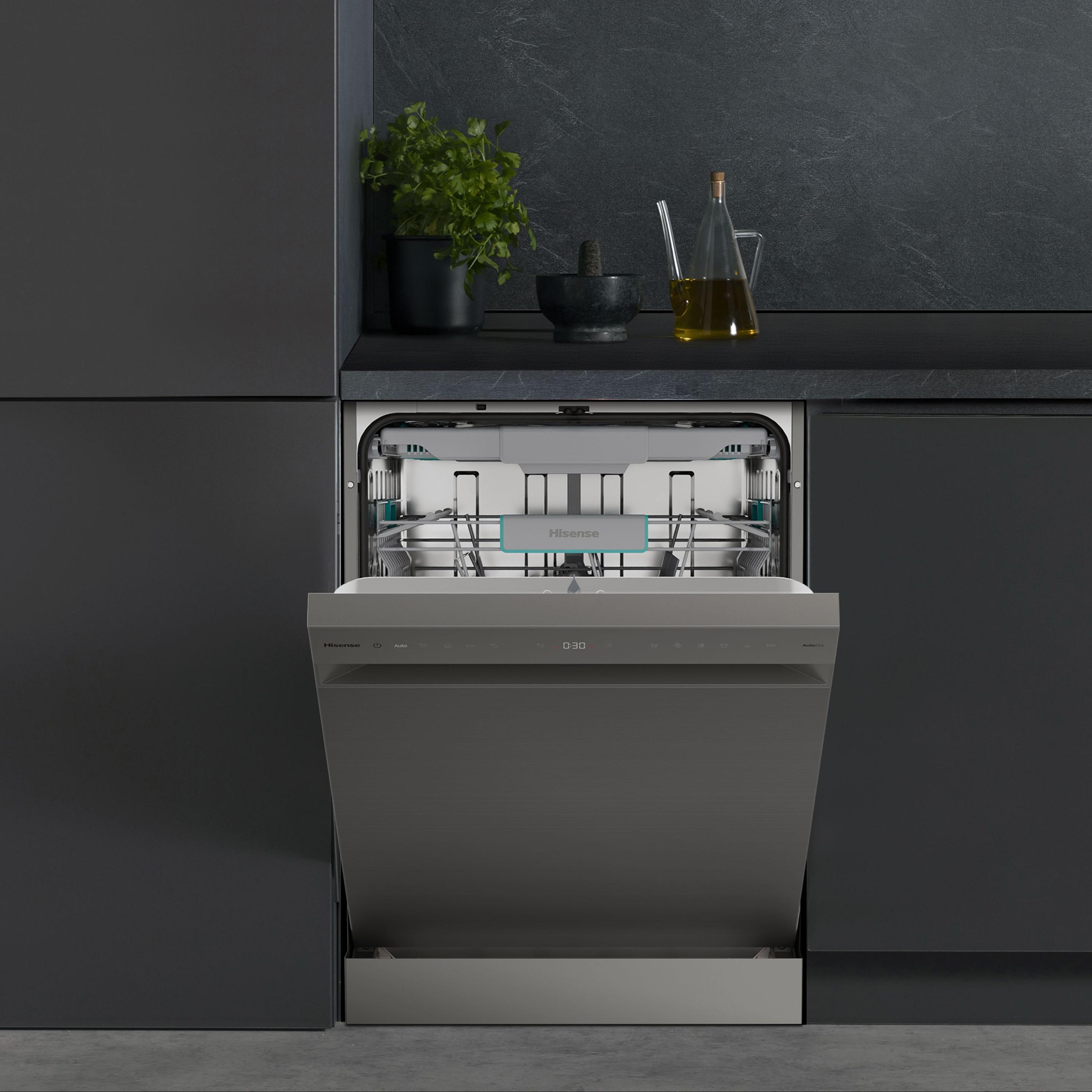 Máquina de Lavar Loiça Independente HISENSE HS663A90XUK (Largura 60 cm - 16 talheres - B - Inox), miniatura 3