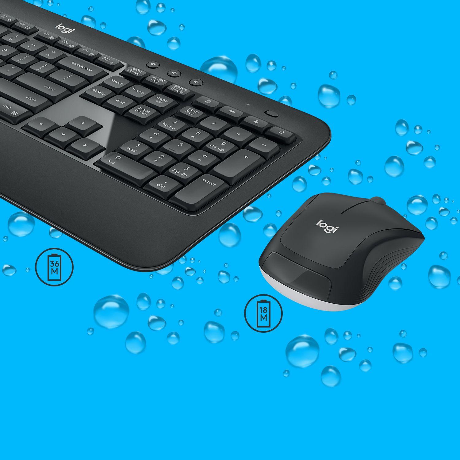 Conjunto de Teclado e Rato LOGITECH MK540 Advanced (Suíço - Interruptor de membrana - Tamanho completo - Preto) — miniatura 8