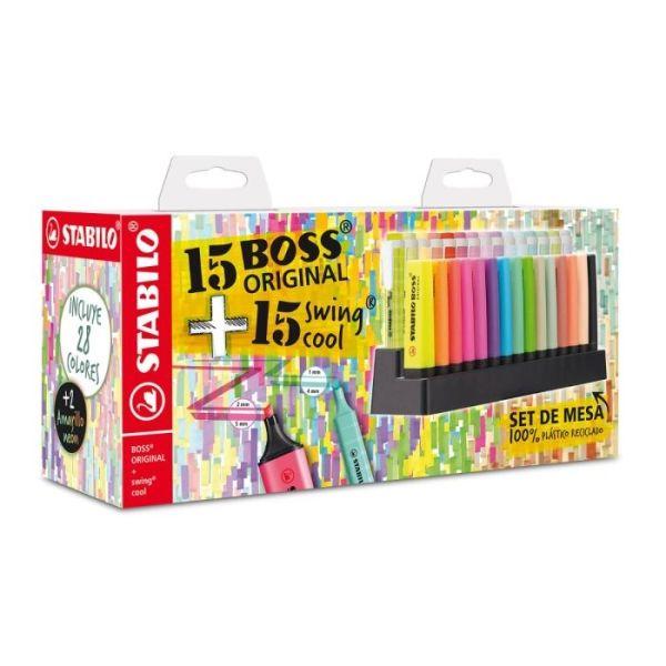Conjunto de Marcadores STABILO BOSS ORIGINAL e SWING COOL (Cores Sortidas)