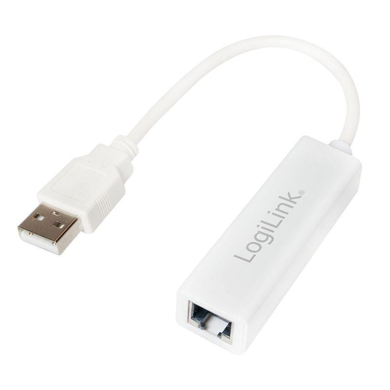 Adaptador USB para RJ45 LOGILINK UA0144B (Branco)