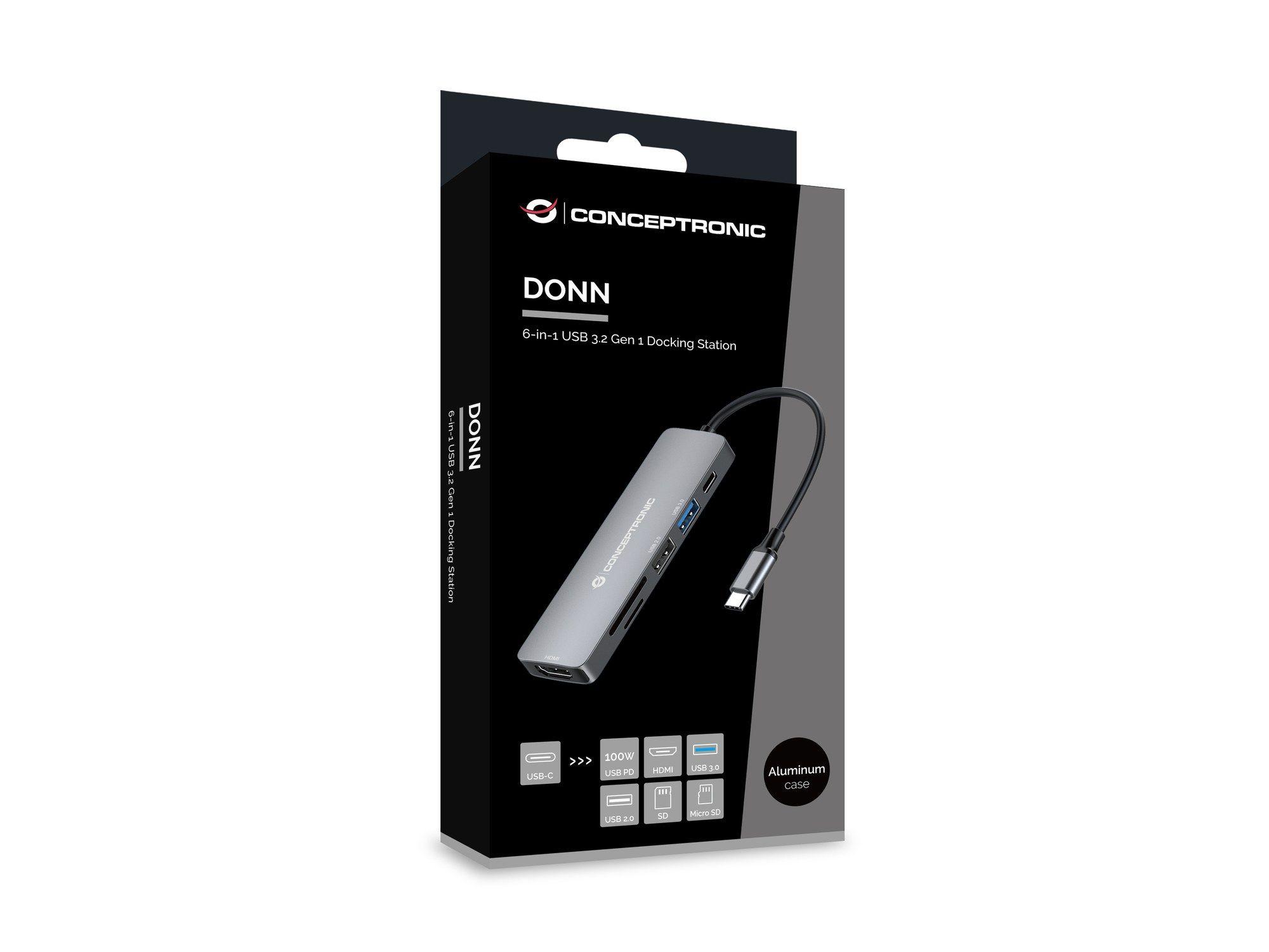 Dock USB-C CONCEPTRONIC DONN11G (0,12 m - Cinzento) — miniatura 5