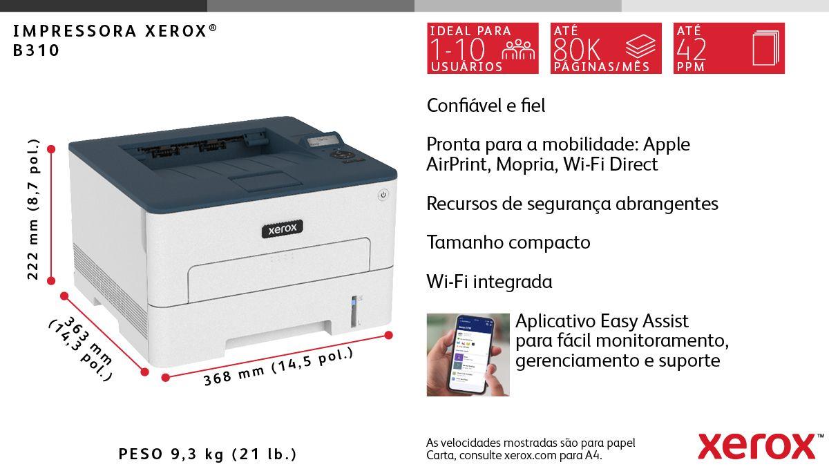 Impressora Laser Monocromática XEROX B310V_DNI (A4 - Monocromática - 350 folhas - Azul e Branco) — miniatura 11
