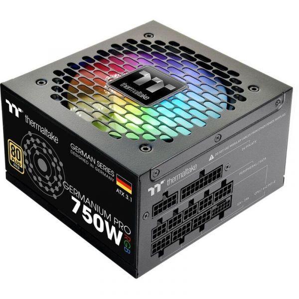 Fonte de Alimentação THERMALTAKE Germanium Pro RGB 750W (ATX - 80 PLUS Gold - 750 W - Preto)