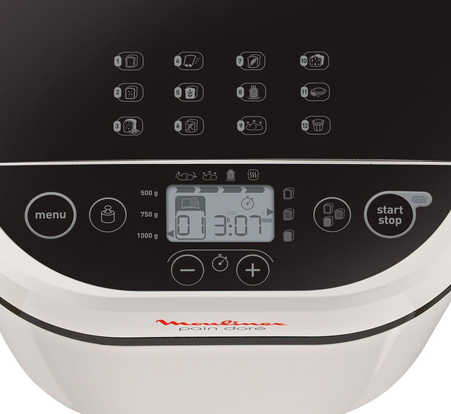 Máquina de Fazer Pão MOULINEX OW210130 (Altura 29,8 cm - Branco), miniatura 3