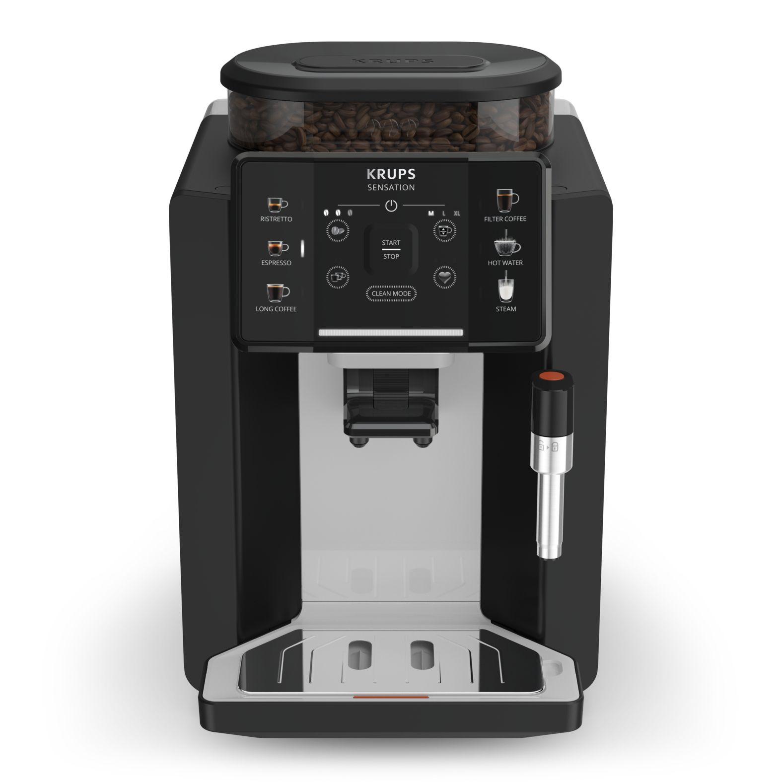 Máquina de Café Automática KRUPS EA910A10 (Grãos de café - 1450 W - 15 bar - Preto/Cromado)