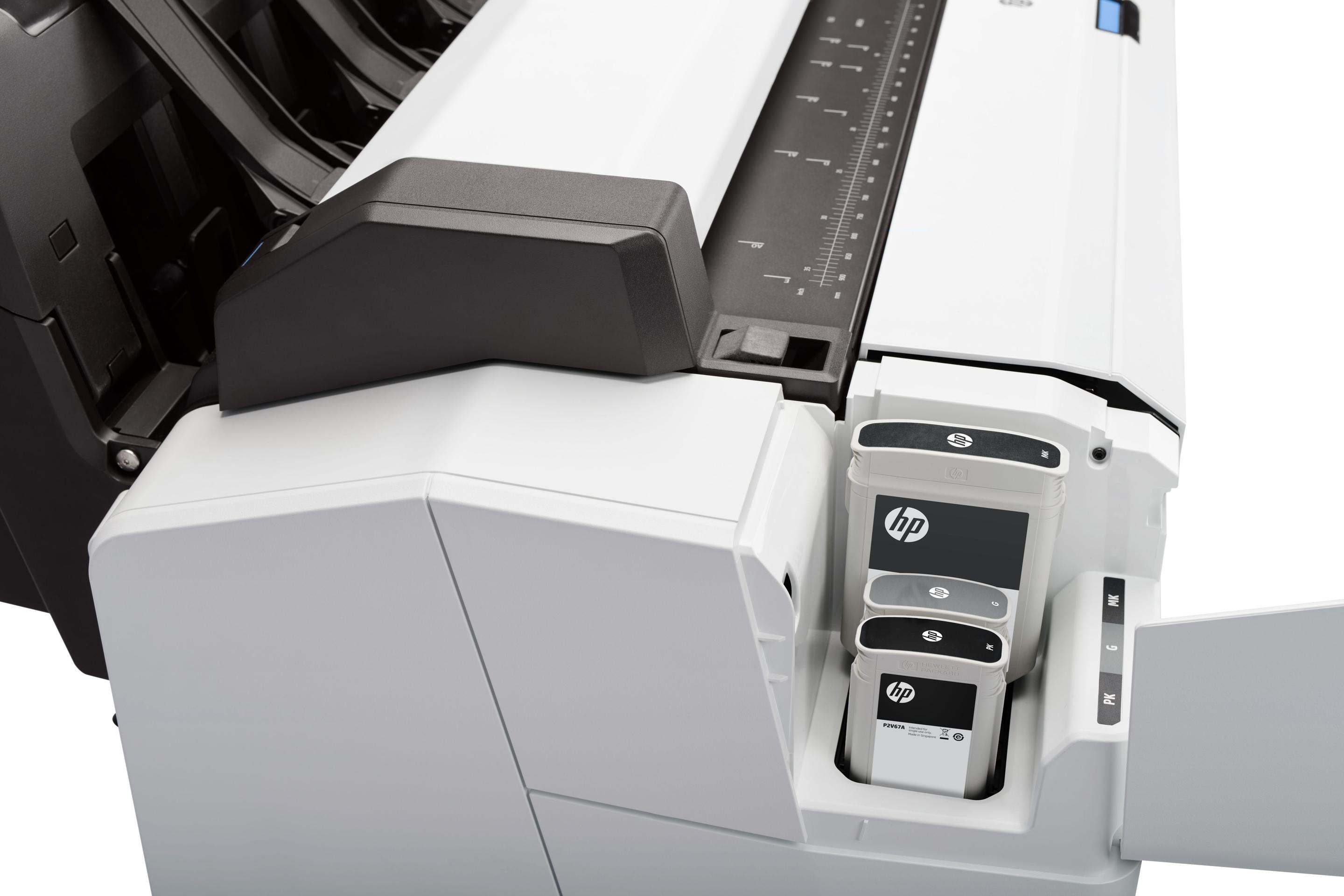 Impressora Multifuncional de Grande Formato HP DesignJet T2600PS 36" (Com Fios - Gigabit Ethernet - Branco) — miniatura 4