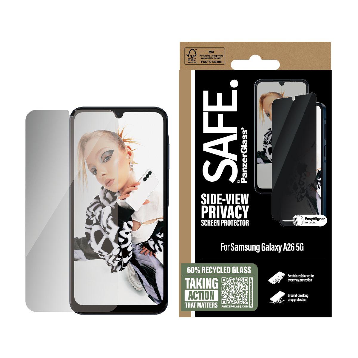 Película de Proteção de Ecrã PANZERGLASS SAFE. by 2-Way Privacy para Samsung Galaxy A26 5G (Samsung Galaxy A26 5G - Samsung - Transparente) — miniatura 2