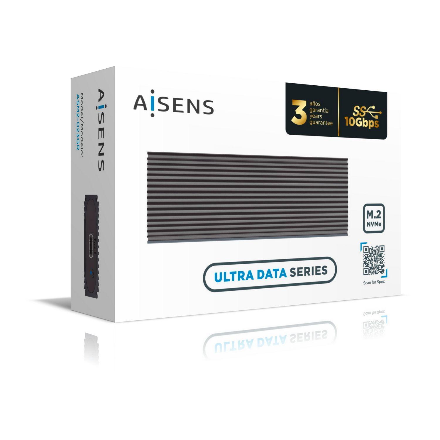 Caixa Externa M.2 SSD AISENS ASM2-023GR (2 TB - M.2 - Cinzento) — miniatura 5