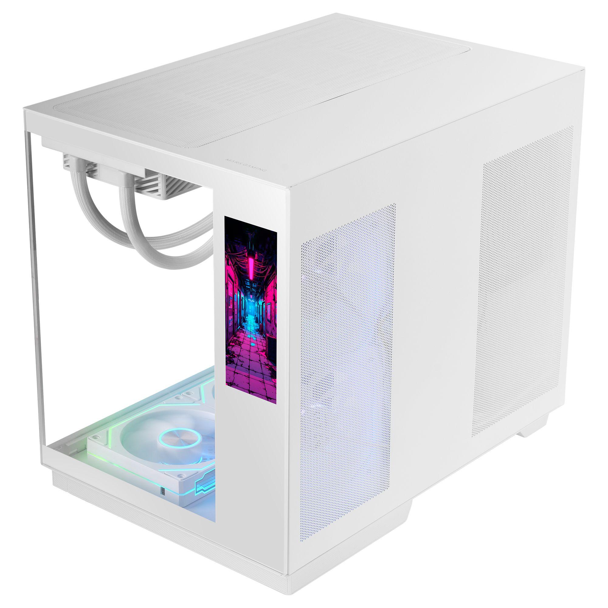Caixa ATX MARS GAMING MC-MIRAGE (Ecrã IPS 7,2″ - Branco) — miniatura 3