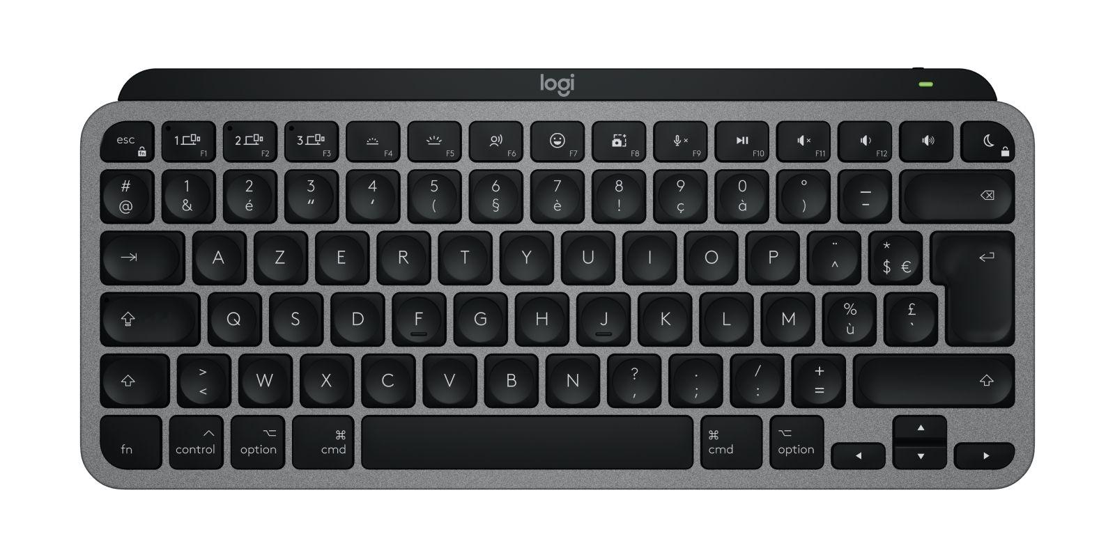 Teclado LOGITECH MX Keys Mini for Mac (Francês - Teclas tesoura - Bluetooth - Cinzento Espacial)