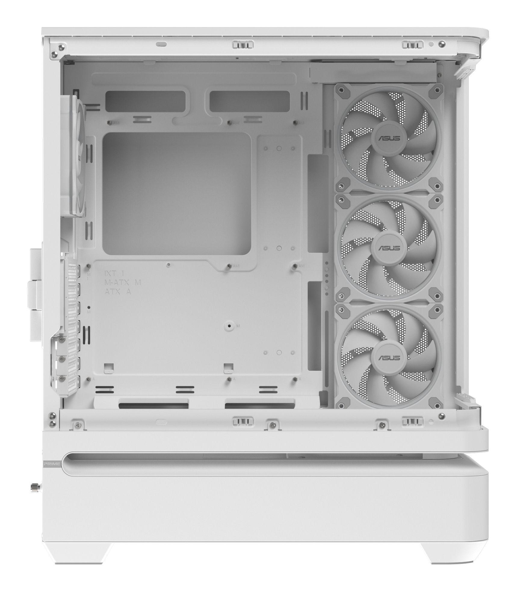 Caixa ATX ASUS PRIME AP304 TG ARGB (ATX, Micro ATX, Mini-ITX - Midi Tower - 175 mm - Branco) — miniatura 9