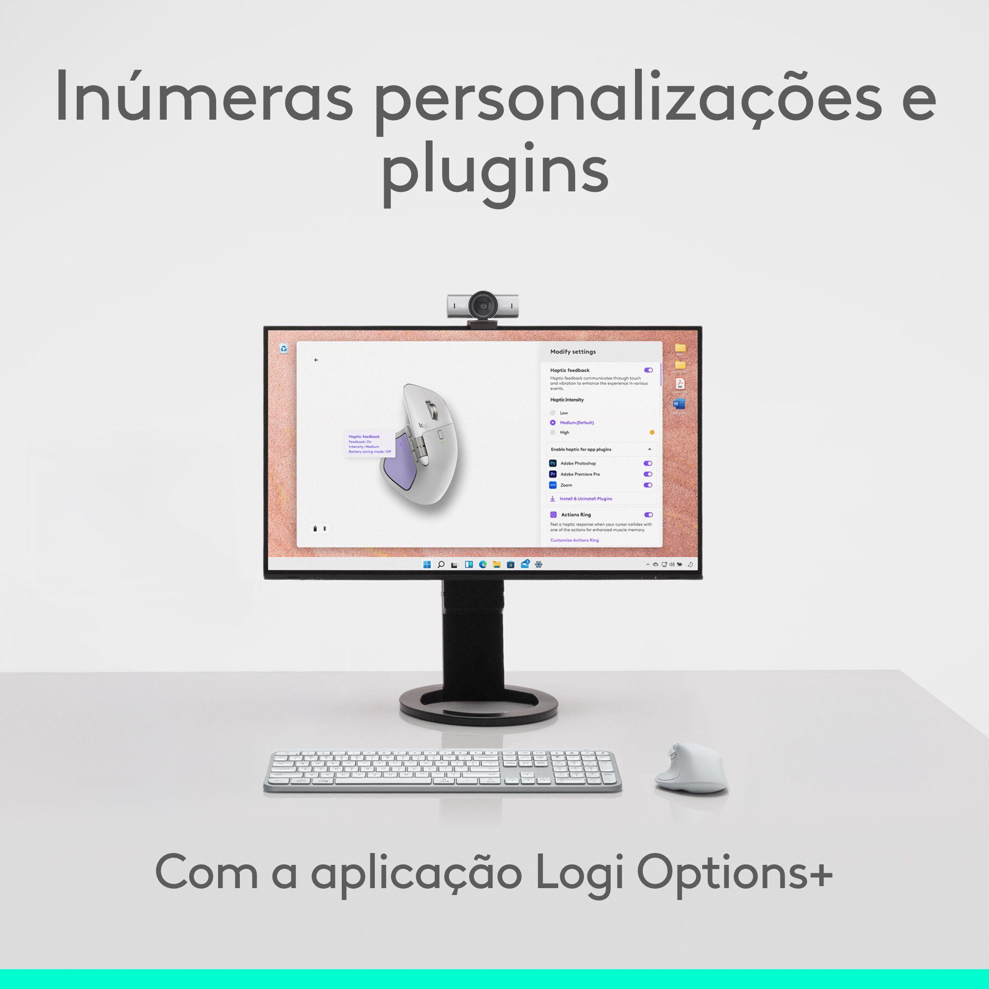 Rato LOGITECH MX Master 4 para Mac (Mão direita - 8000 DPI - Laser - Branco e Prateado) — miniatura 13