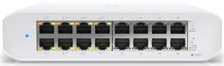 Switch UBIQUITI USW-LITE-16-POE (Gigabit Ethernet - 16 Gbit/s - L2 - Branco) — miniatura 2