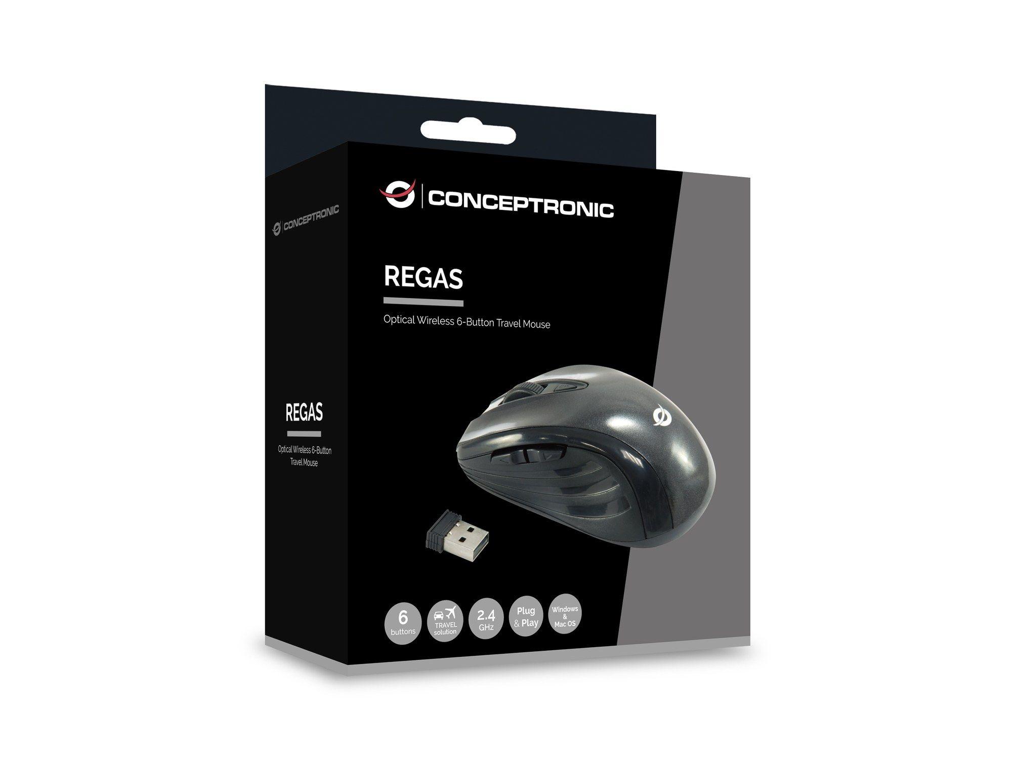 Rato CONCEPTRONIC CLLM5BTRVWL (Mão direita - 1600 DPI - Ótico - Preto), miniatura 6