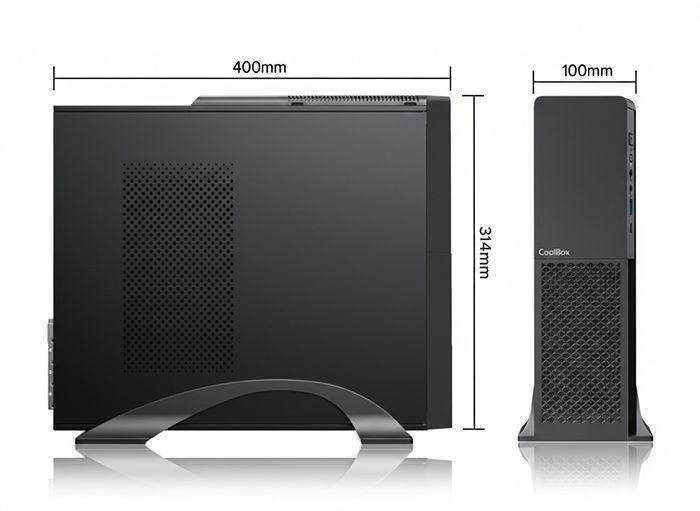 Caixa de Computador COOLBOX T313 Slim (Micro ATX, Mini-ITX - SFX - Micro Tower Slim - Preto) — miniatura 8