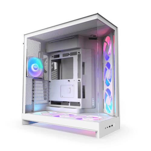 Caixa PC NZXT H9 Flow RGB+ (2025) (EATX, ATX, micro-ATX, Mini-ITX - Mid Tower - EATX, Mini-ITX, ATX, micro-ATX - Branco)