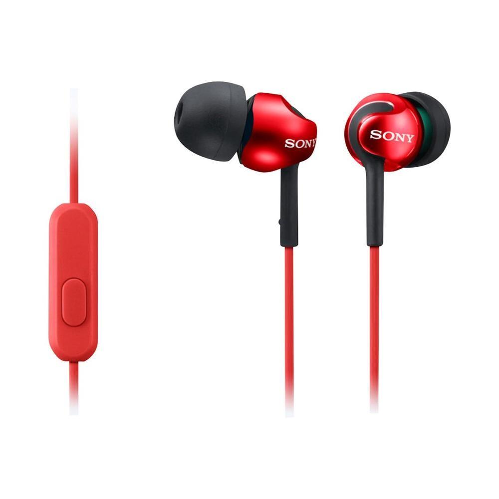 Auscultadores SONY MDR-EX110APR (Binaural - Com fios - Intra-aural - Vermelho)