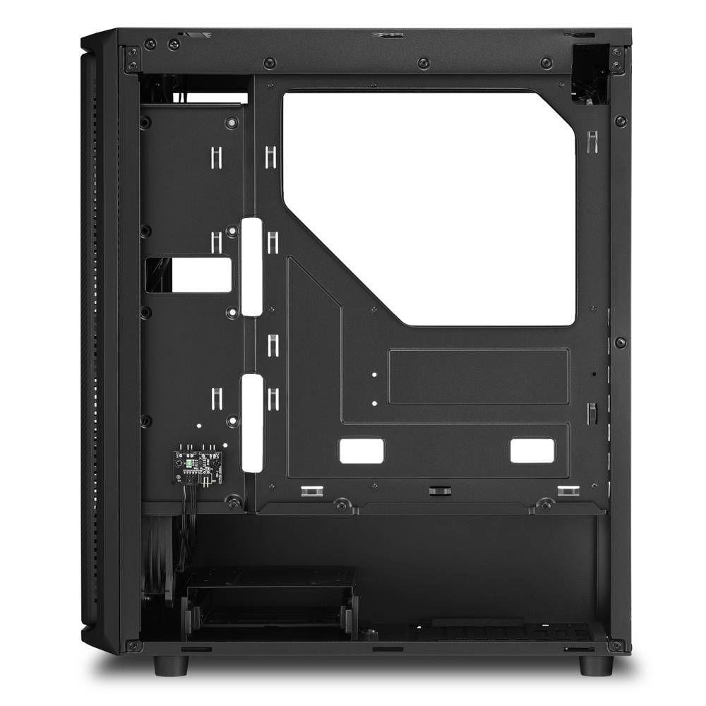 Caixa de Computador SHARKOON SK3 RGB (ATX, Micro ATX, Mini-ITX - Midi Tower - RGB multicolorida - Preto), miniatura 3