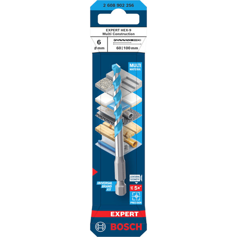 Brocas BOSCH EXPERT HEX-9 Multi 2608902256 (6 x 60 x 100 mm - Conjunto de 5) — miniatura 2