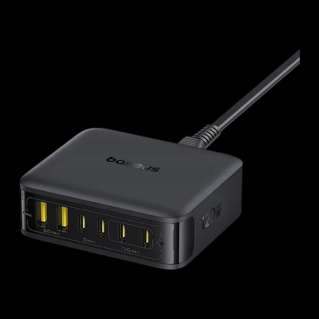 Carregador de Secretária BASEUS Enerfill FH21 (120 W - GaN - Preto)