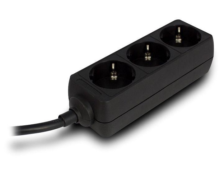 Régua de Tomadas EWENT EW3959 (1,5 m - Tipo F - 3 x Schuko - Preto), miniatura 3