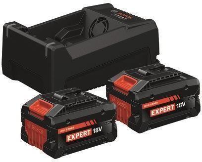 Kit de Baterias e Carregador BOSCH Professional 1600A0373P (2x EXBA 18V-55 5,5Ah - Li-Ion)