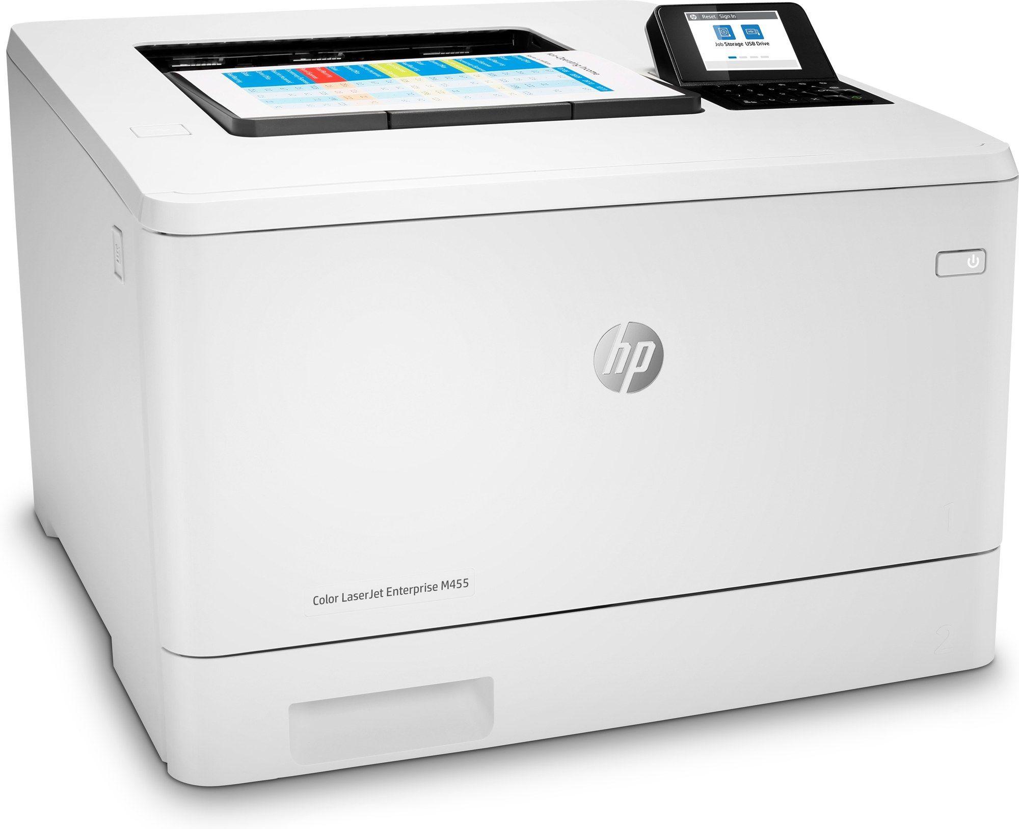 Impressora Laser a Cores HP Color LaserJet Enterprise M455dn (A4 - Impressão a cores - 300 folhas - Branco) — miniatura 2
