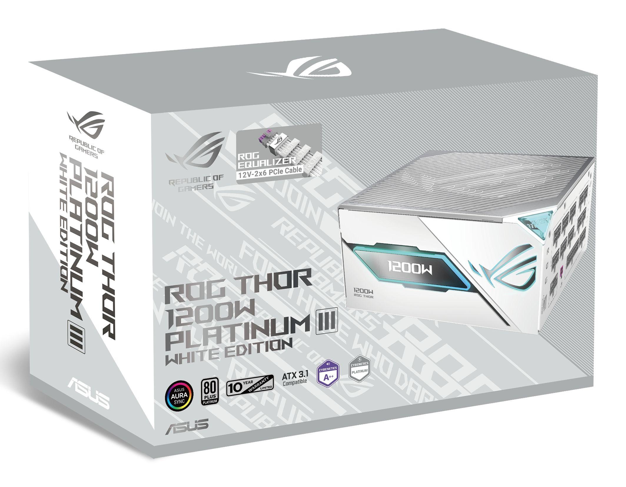 Fonte de Alimentação ASUS ROG Thor 1200P3 White Gaming Edition (ATX - 1200 W - 80 Plus Platinum - Branco), miniatura 10