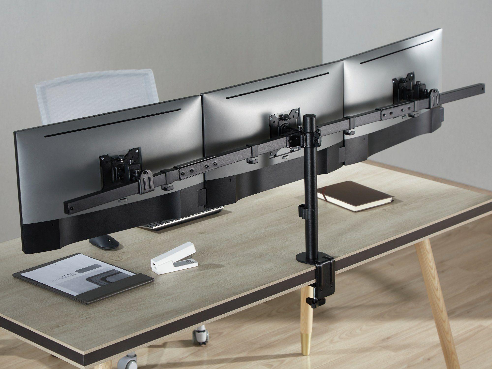 Suporte de Secretária para 3 Monitores EQUIP 650158 (17"-32" - VESA 75x75/100x100 - 7 kg por monitor - Preto), miniatura 9