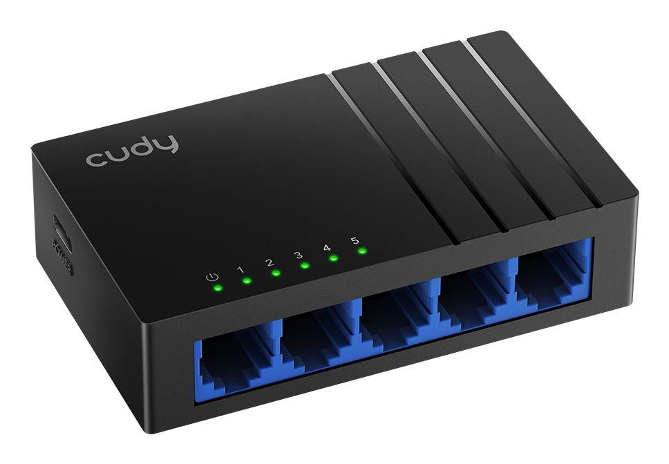 Switch de Rede CUDY GS105D (10, 100, 1000 Mbit/s - 0,375 MB - 10 Gbit/s - Preto) — miniatura 4