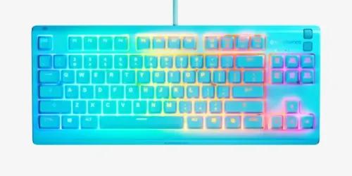 Teclado STEELSERIES Apex 3 TKL (Inglês - Tenkeyless - USB - Azul-turquesa)