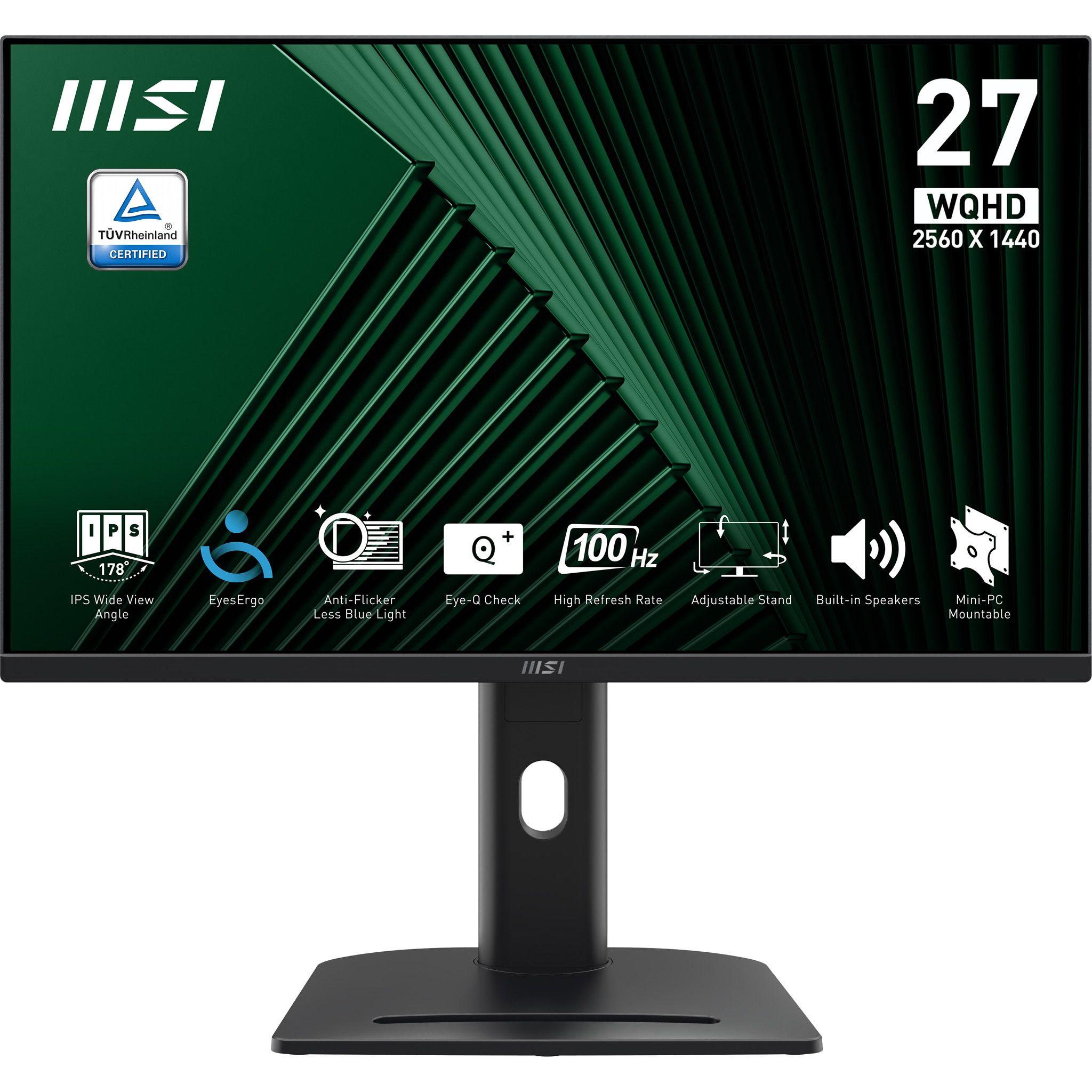 Monitor MSI PRO MP275QPG E2 (27" - IPS - 100 Hz - Preto)