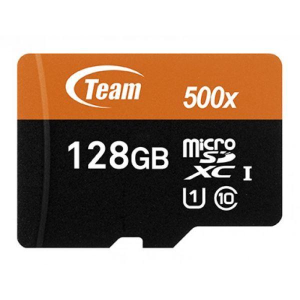 Cartão de Memória TEAM TUSDX128GCL10U03 (128GB - Classe 10 - 80 MB/s - Preto e Dourado)