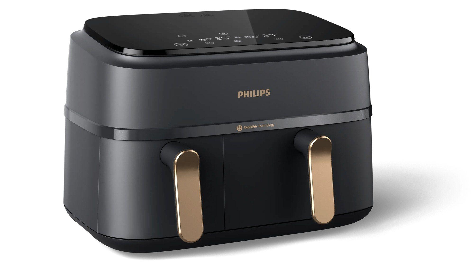 Fritadeira de Ar Quente Dupla PHILIPS 3000 Series NA352/04 (2750 W - 200 °C - 40 °C - Preto e Cobre), miniatura 4