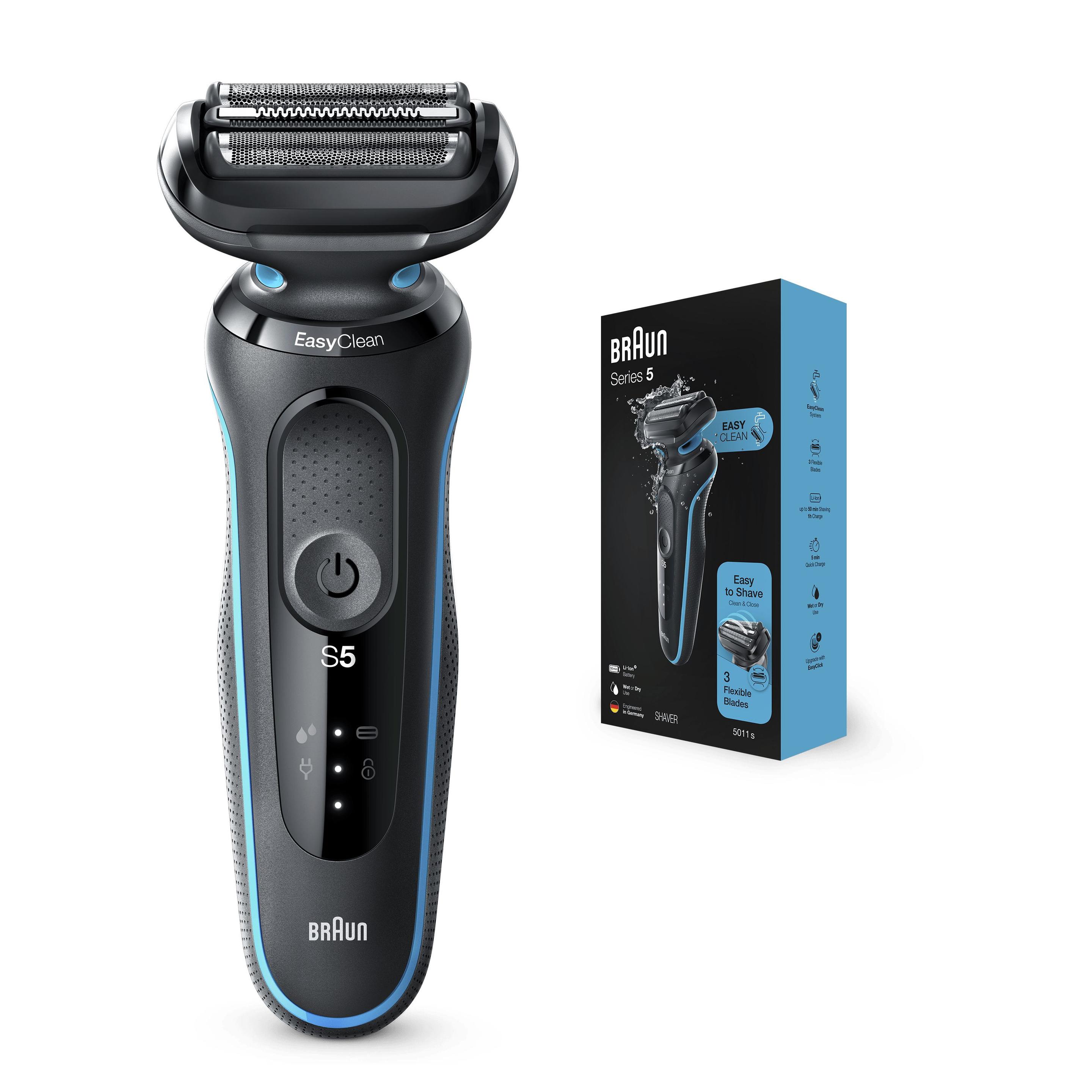 Máquina de Barbear BRAUN Series 5 50-M1000S (Preto e Azul), miniatura 4