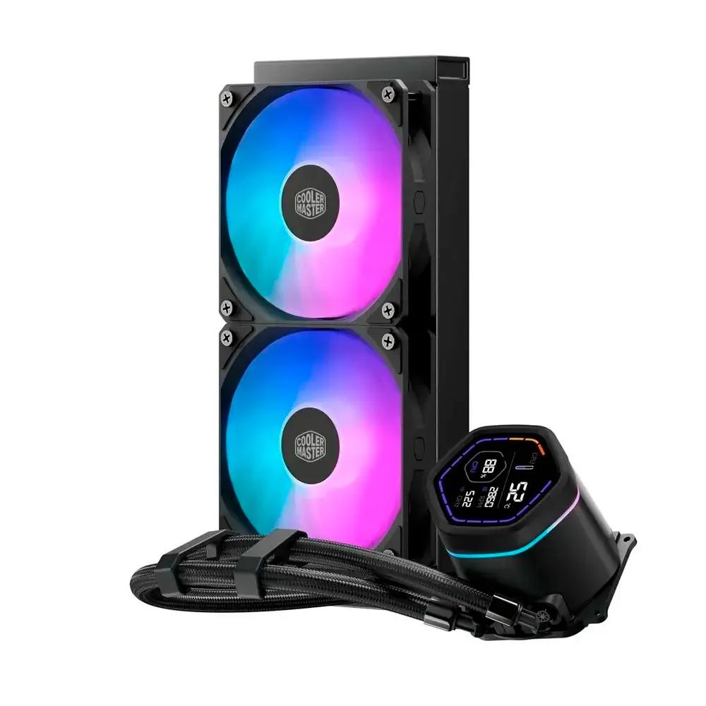 Sistema de Arrefecimento Líquido para CPU COOLER MASTER MasterLiquid Core Nex Digital 240 ARGB (Ecrã LED 2,1" - 240 mm - Preto) — miniatura 2