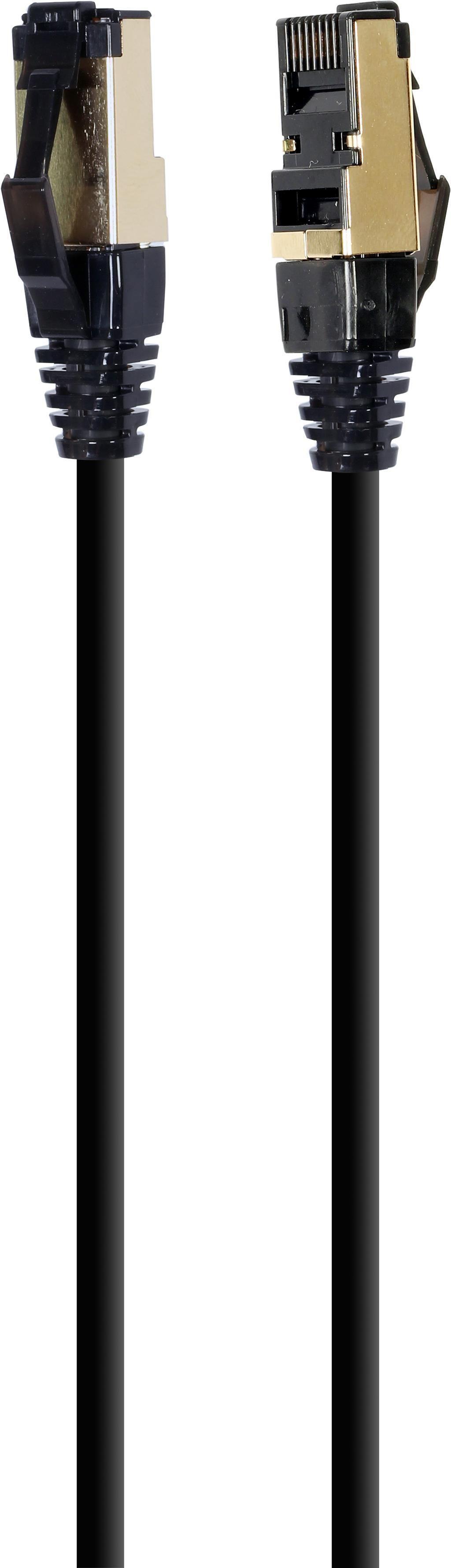 Cabo de Rede GEMBIRD PP8-LSZHCU-BK-3M (3 m - Cat. 8 - RJ-45 - Preto)