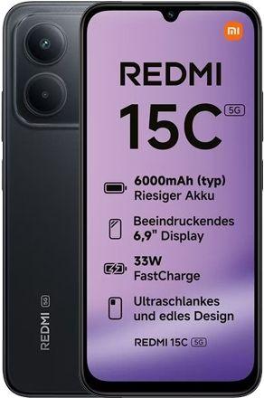 Smartphone XIAOMI Redmi 15C 5G (4GB/128GB - 6,9" - Preto)