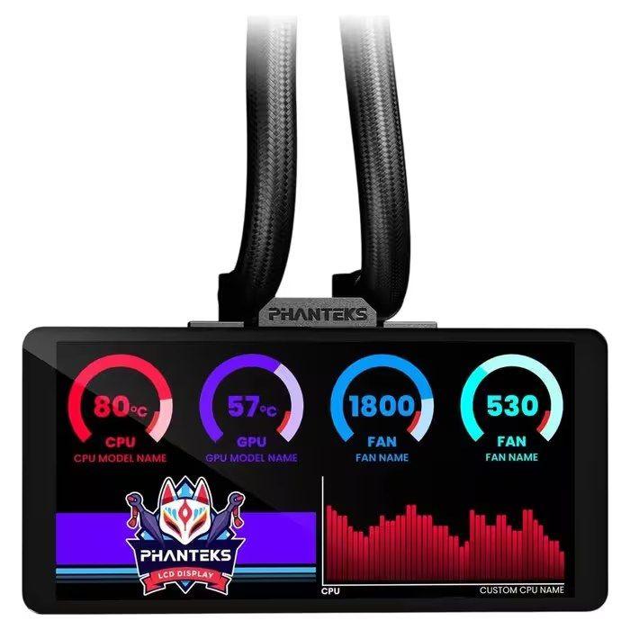 Water Cooler CPU PHANTEKS Glacier One 360M25 Gen 2 LCD (120 mm - 2000 RPM - RGB multicolor - Preto) — miniatura 4