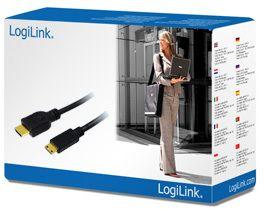 Cabo HDMI Mini LOGILINK CH0021 (1 m - HDMI Type C - HDMI Type A - Preto) — miniatura 3