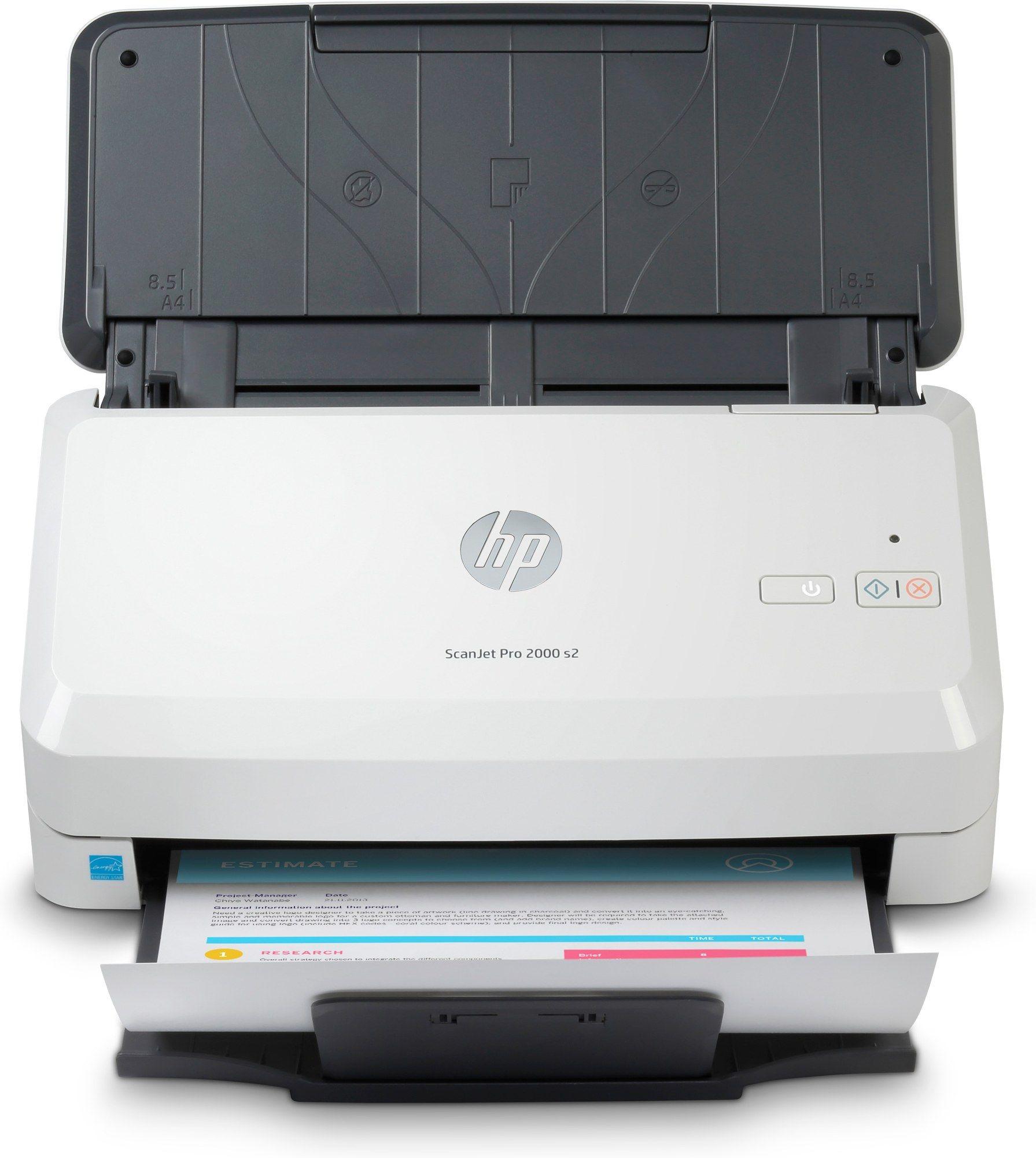 Scanner de Documentos HP ScanJet Pro 2000 s2 (USB 3.0 - Preto e Branco)