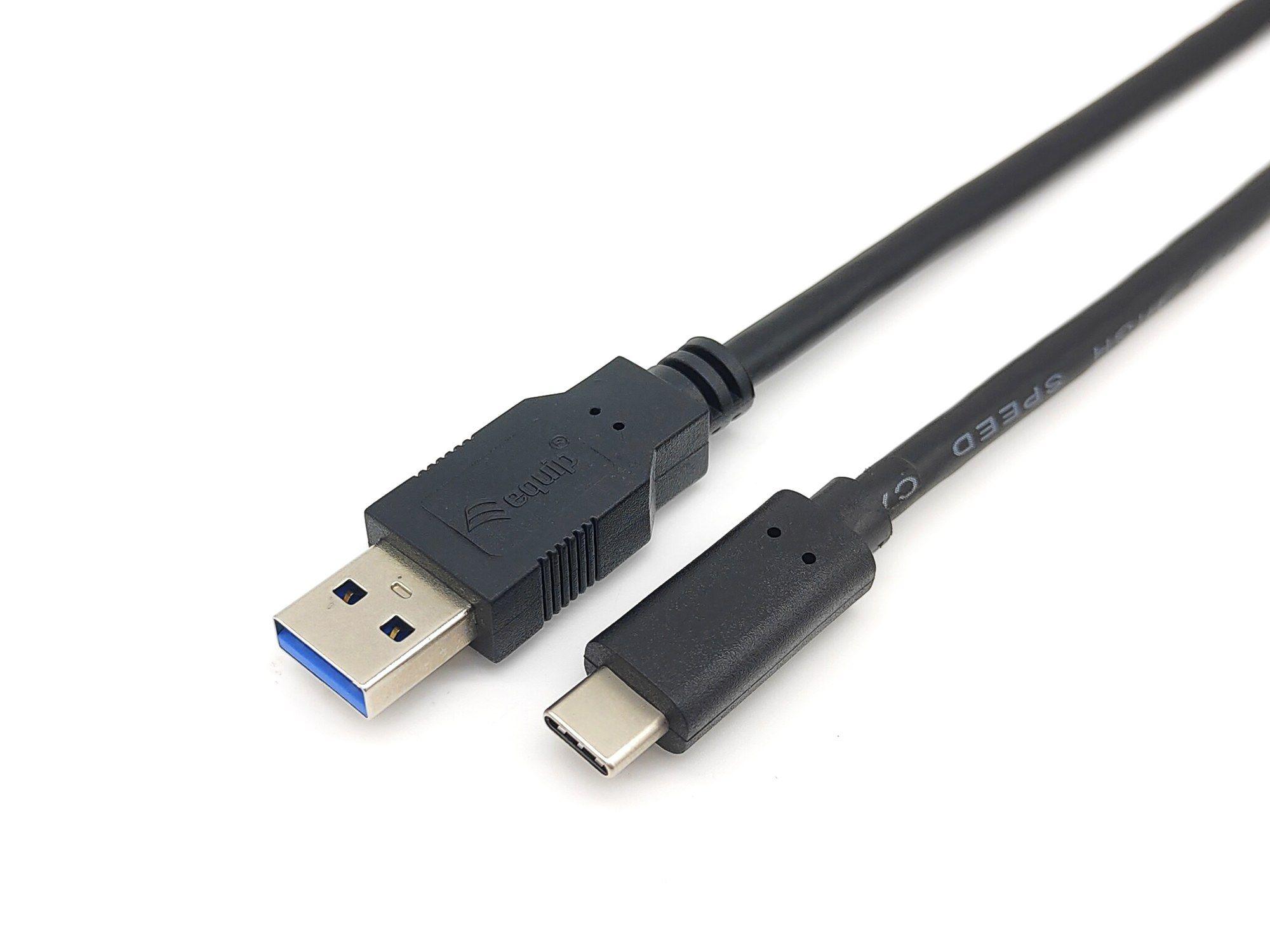 Cabo USB EQUIP 128344 (2 m - USB C - USB A - Preto)