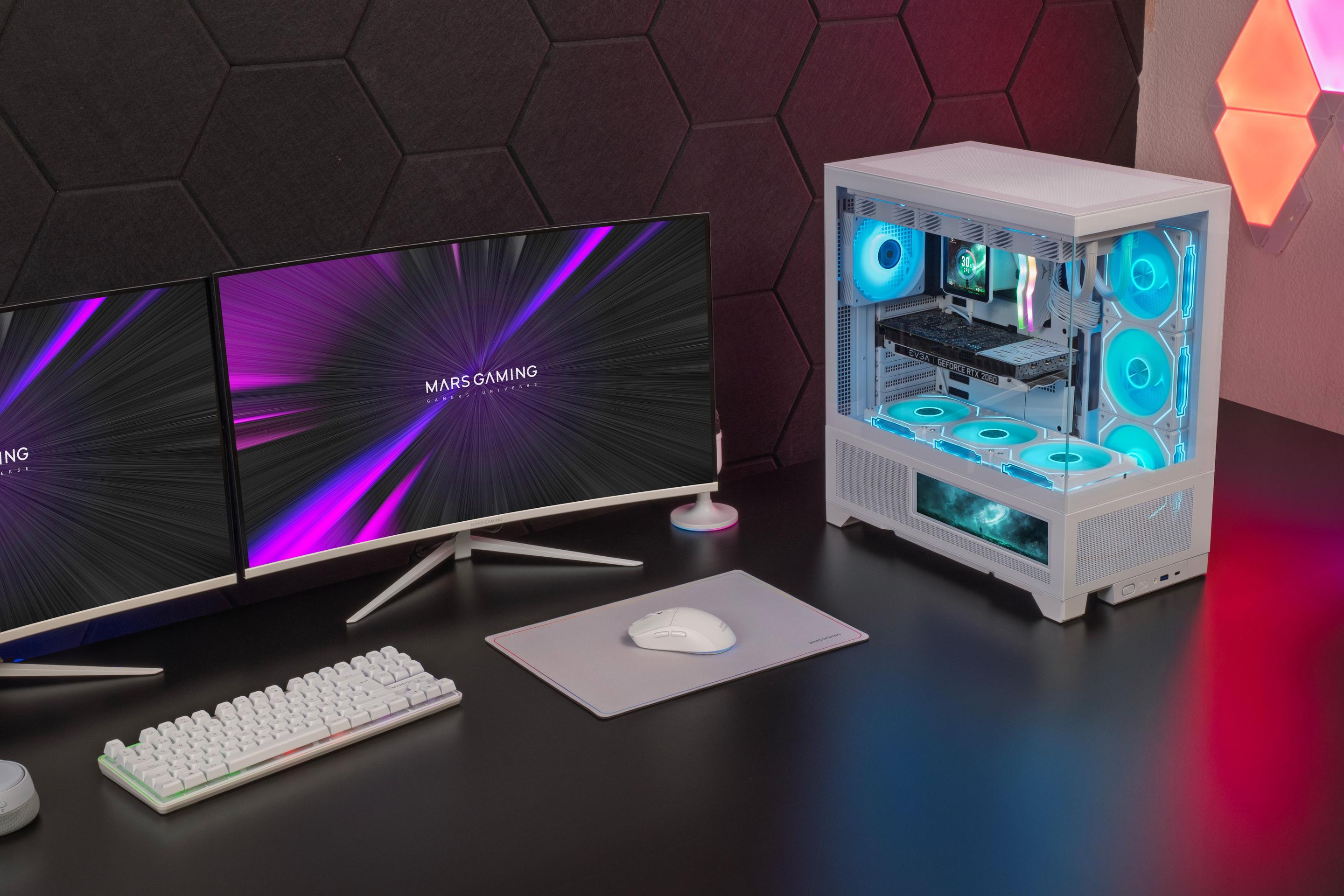 Caixa PC MARS GAMING MC-LCDX (ATX - Ecrã IPS 9,16" - Branco) — miniatura 12
