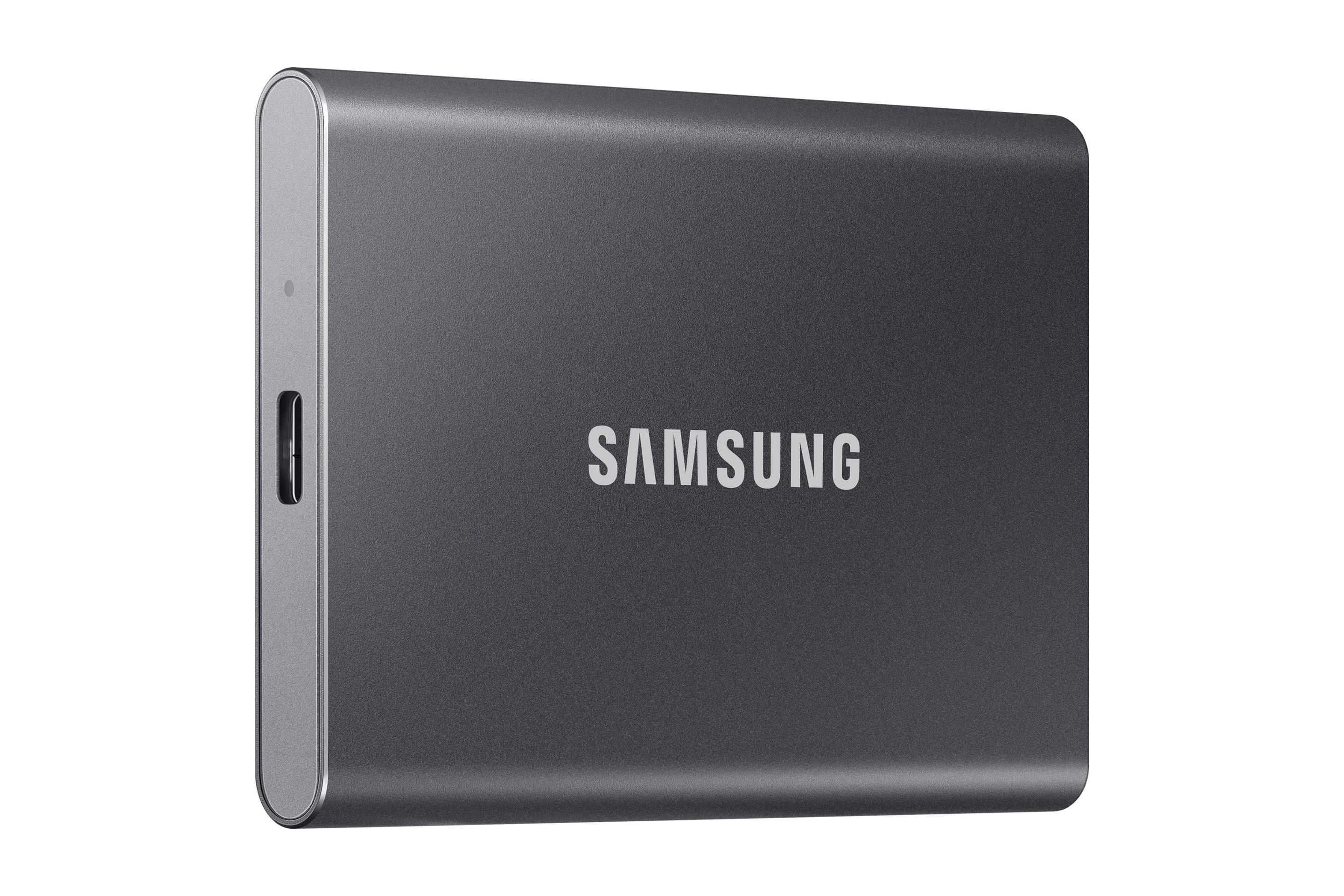 SSD SAMSUNG Portable SSD T7 (2 TB - 2.5" - USB 3.2 - Cinzento) — miniatura 2