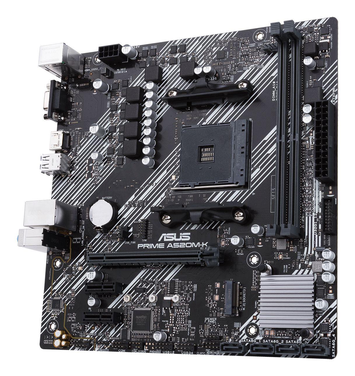 Motherboard ASUS PRIME A520M-K (AM4 - micro ATX - Duplo canal - Preto) — miniatura 5