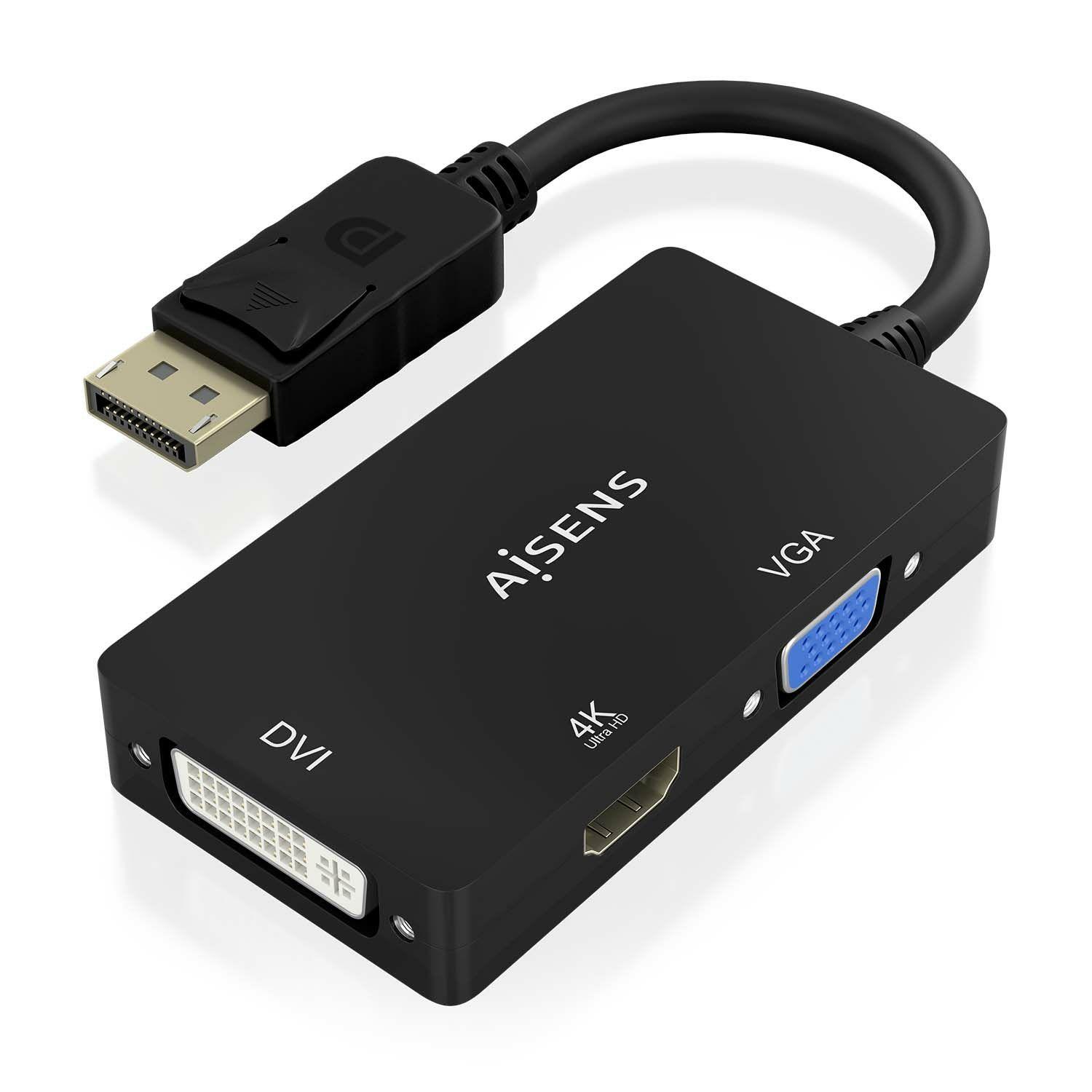 Conversor Multiporta AISENS A125-0861 (0,15 m - VGA + HDMI + DVI - Preto) — miniatura 2