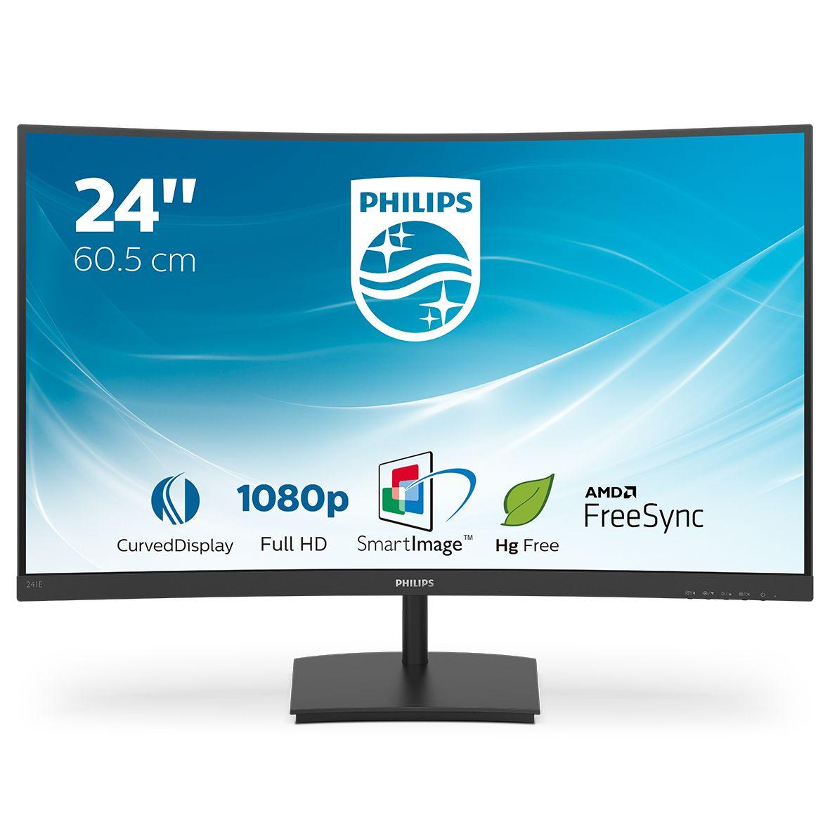 Monitor PHILIPS E Line 241E1SC/00 (23,6" - VA - 75 Hz - Preto) — miniatura 2